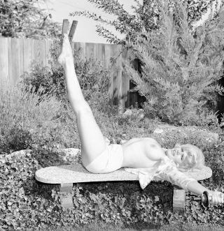 1960s Vogel Negative,  Voluptuous Nude Blonde Pin - Up Girl Sue Dover,  T30032