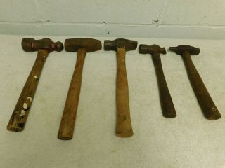 Vintage 5 Piece 1 - 2 - 3 Lb.  Blacksmith Hammer Selection (2)
