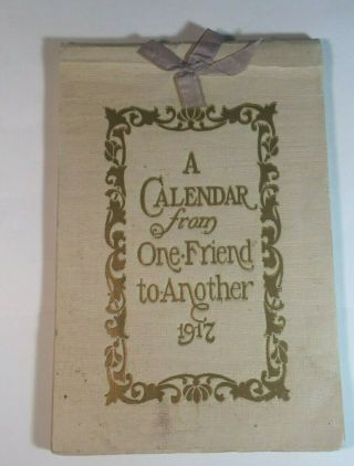 A Calendar From One Friend to Another Carl L Mittel 1917 Barse & Hopkins Pub. 2