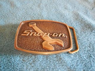 Snap - On Tools Solid Brass Belt Buckle Limited Edition Collectable Spp - 586