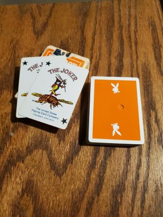 Rare Orange Vintage Playboy Casino Playing Cards