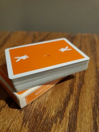 Rare Orange Vintage Playboy Casino Playing Cards 2