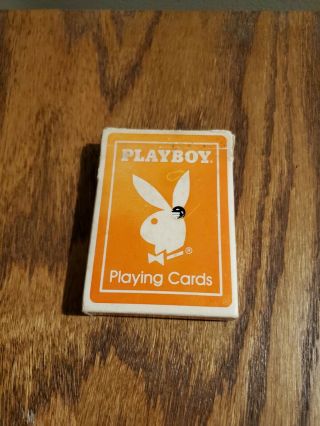 Rare Orange Vintage Playboy Casino Playing Cards 3