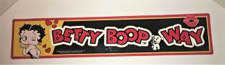 Betty Boop Way Metal / Tin Street Sign 24 " X5 " Officially Licensed 2000 King Feat