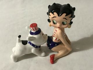 Betty Boop And Pudge Salt And Pepper Shakers Dogbiting Swim Suit Magnetic