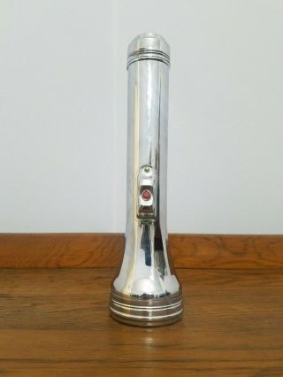Vintage Kwik - Lite Silver Flashlight Fulton Mfg.  Corp.