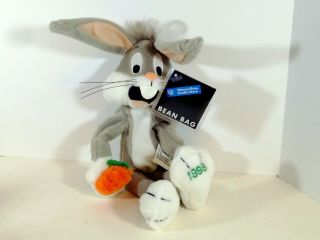 Warner Brothers Studio Store 1998 Bugs Bunny W/ Carrot 12 " Plush Bean Bag Nwt