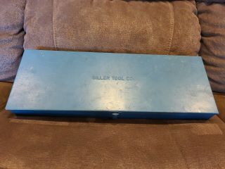 Vintage Giller Tool Co Metal Tool Box Paint Pressed Steel 19 " X7 " X2 "