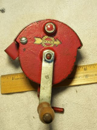 Vintage " Prairie " Hand Crank Grinding Wheel,  Sharping Stone,  Bench Grinder