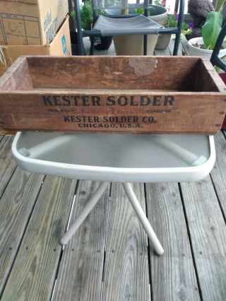Vintage Kester Solder Advertising Crate