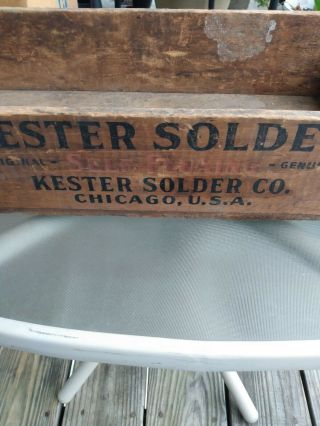 Vintage Kester Solder Advertising Crate 2
