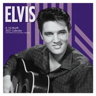 Elvis 12 " X 24 " 16 Month 2021 Wall Calendar