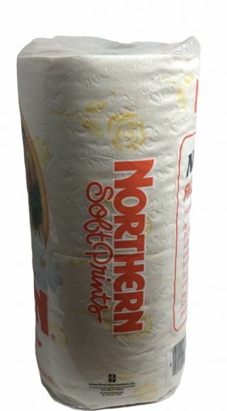 Vintage Northern Soft Prints Toilet Paper Bathroom Tissue Yellow Print NOS Prop 2