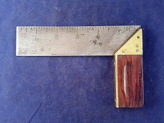 6 " Rosewood & Brass Try Square
