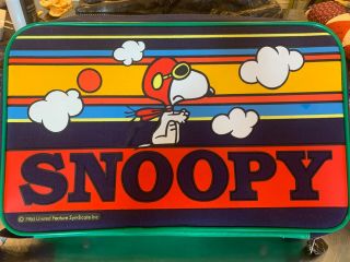Vintage 1965 Snoopy Red Baron Pulot Luggage Bag Peanuts