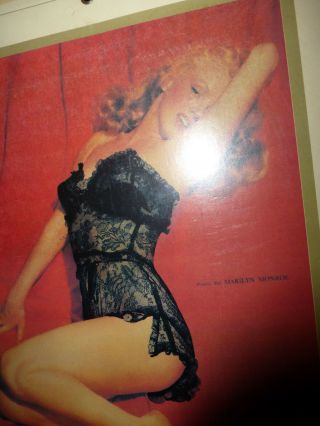 Pin - Up Girl Calendar Marilyn Monroe in Lingerie 1954 14 x 8 2