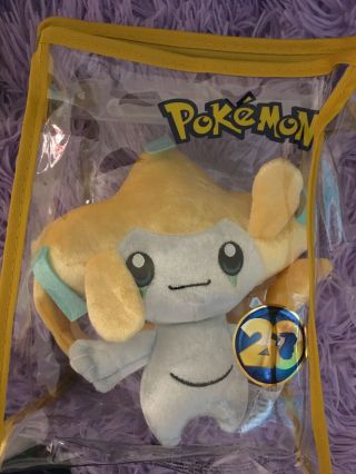Pokemon 20th Anniversary 385 Jirachi Tomy Plush Toy W/ Zipper Bag