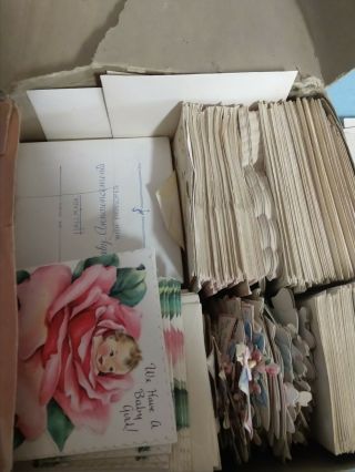 Box Of Vintage Hallmark Baby Announcements 3