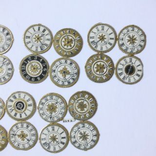 Vintage L&B Victorian Die Cut Scrap Clock Watch Face 2592 Black White Germany 3