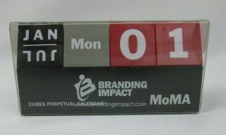 Moma Cubes Perpetual Calendar Modern Office Desk Accessory Unique Cool Gift