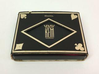 Vintage Kem Seagull Double Deck Playing Cards With Case & Booklet