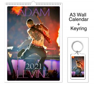 Adam Levine Maroon 5 2021 Wall Holiday Calendar,  Keyring