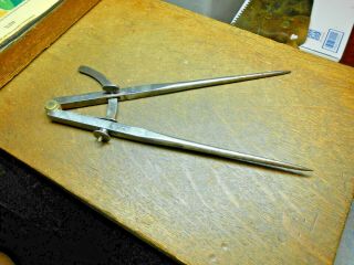 Vintage 10 Inch P.  Lowentraut M.  F.  G.  Co.  Caliper Compass Wing Divider Us