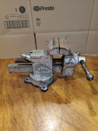 Vintage Craftsman 5210 Swivel Bench Vise With Hardy 3 " Jaws