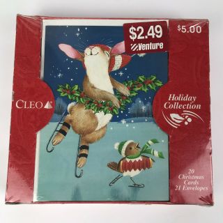 Vintage Cleo Happy Holiday Christmas Greeting Cards Set Of 20