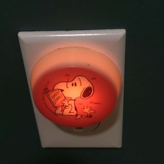 Vintage Snoopy Ghost Stories Night Light 1965 - Peanuts Snoopy Schulz