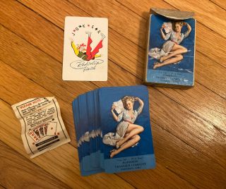 Vintage Pin Up Playing Cards Brown Bigelow Advertising Harrison Transfer Co