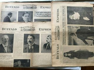 Illustrated Buffalo Express Ny 3 Issues Oct Dec 1906 Scarce