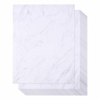 96 - Pack Marble Stationery Paper,  Double Sided Decorative Design Paper,  8.  5 " X 11 "