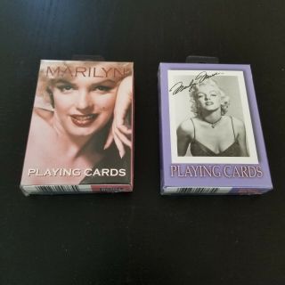 Marilyn Monroe Pin Up Photos On Poker Card Decks Usa - Two Decks
