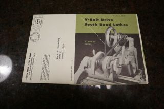 1952 South Bend Machine Tool V Belt Drive Lathes Brochure Bulletin