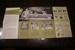 1952 South Bend Machine Tool V Belt Drive lathes Brochure Bulletin 3