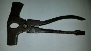 Rare German Combination Multi Tool Pliers Axe Hammer Made In Germany Vintage