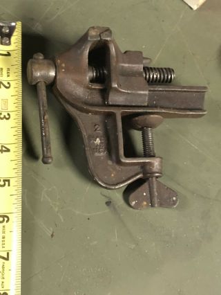 Antique Small Bench Anvil Vise 2 Jeweler Blacksmith Gunsmith Clamp Vintage Tool