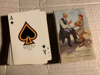 Vintage Brown And Bigelow Remembrance Playing Cards 52 No Joker Redi - Slip Finish