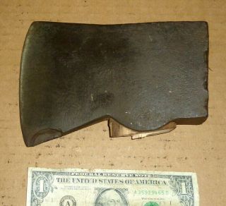 Vintage Large Ax,  Axe Head,  I Or T,  A.  4 - 1/2 Lbs.  7 " X 5 ",  Old Woodworking Tool,  Chop