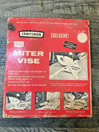 Vintage Sears Craftsman 3279 Radial Arm Saw Miter Vise / 3/8 " To 3 "