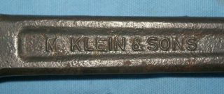 OLD VINTAGE M KLEIN & SONS CAT.  3146 LINEMAN WRENCH TOOL 2