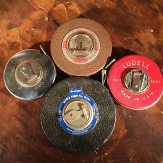 4 Vintage Tape Measures (varying Lengths)