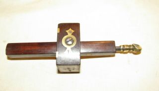 Wooden And Brass Mortice Gauge Woodworking Tool Old Tool Marking Gauge