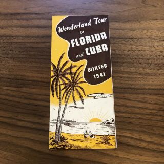 Rare - 1941 - Florida - Havana Cuba - Hotel Tour Tourist Travel Brochure