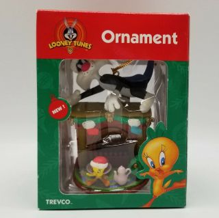 Sylvester Santa Tweety Bird Looney Tunes Ornament Warner Bros 1999 Trevco