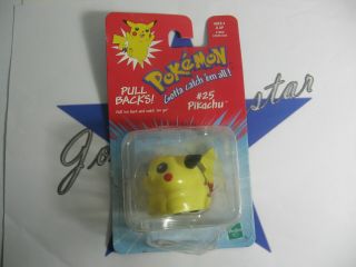 Vintage Hasbro Pokemon Pull Backs 25 Pikachu Figure Nintendo 1999
