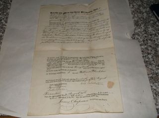 1842 Mortgage Deed For Land In Sharon,  Maine,  Along Sandy River.  Franklin Cy