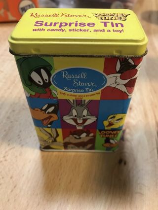 Looney Tunes Tweetie Bird Bugs Bunny Surprise Tin Russel Stover