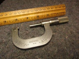 Vintage Machinist Tool/brown & Sharpe,  Micrometer.  No.  38/closes Only 1/2 Way??